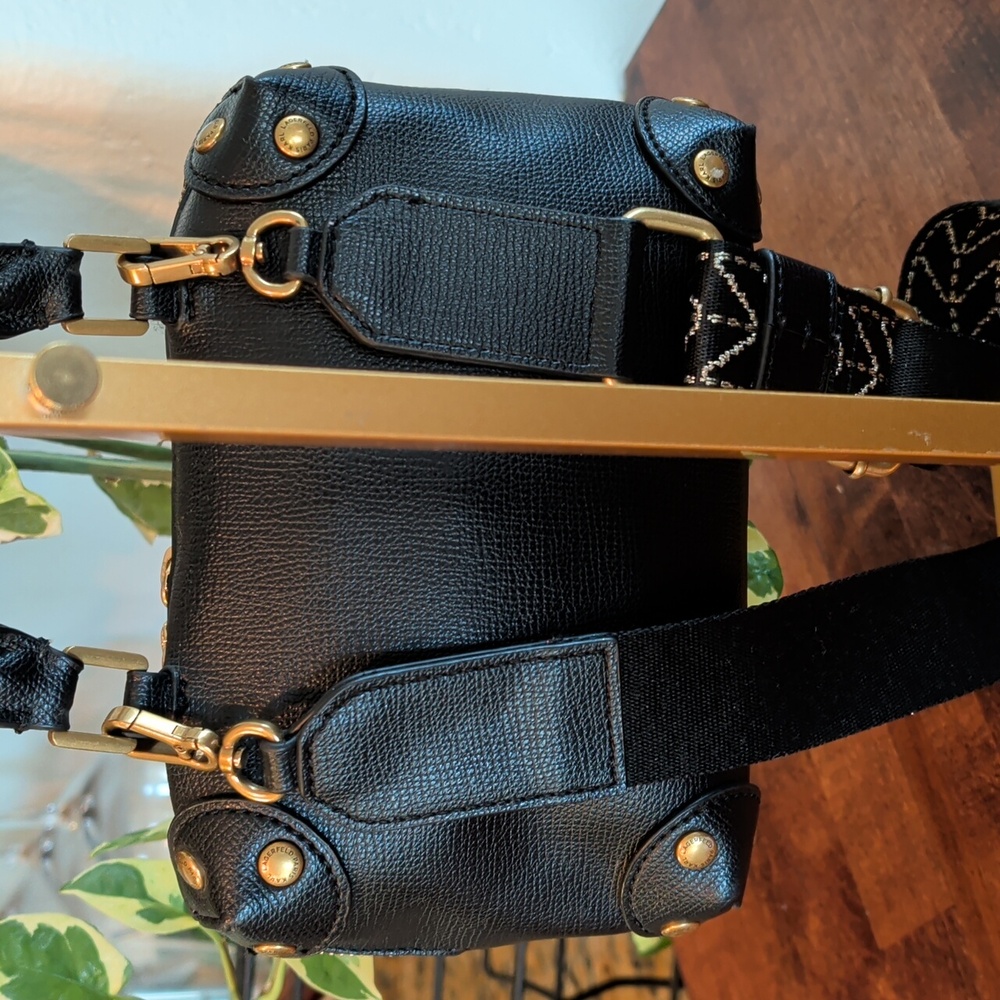 Karl Lagerfeld Black Satchel with Gold Accents - Picture 4 of 16